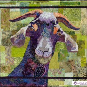 Henry the Goat 23” x 27” Art Quilt. 2018 (NOT FOR SALE)