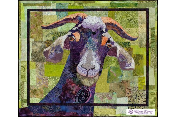 Rhonda Denney - Henry the Goat 23” x 27” Art Quilt. 2018 (NOT FOR SALE)