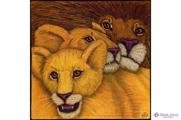 Rhonda Denney - Pride – The Lion King 20” x 20” Fiber Art 2016