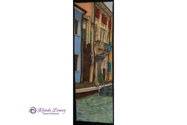 Rhonda Denney - Slice of Italy - Murano Waterway 35” x 12” (Slice Piece – 1 of 4)  2015
