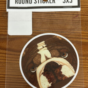 Bulldog – Sticker – Round 3×3