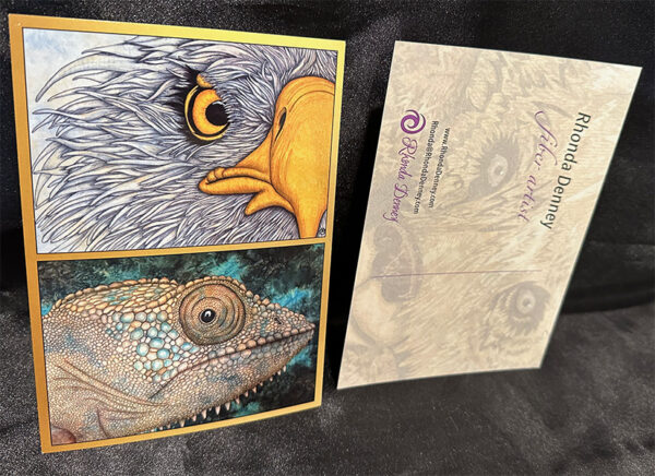 Rhonda Denney - Eagle - Chameleon -Artist Postcard
