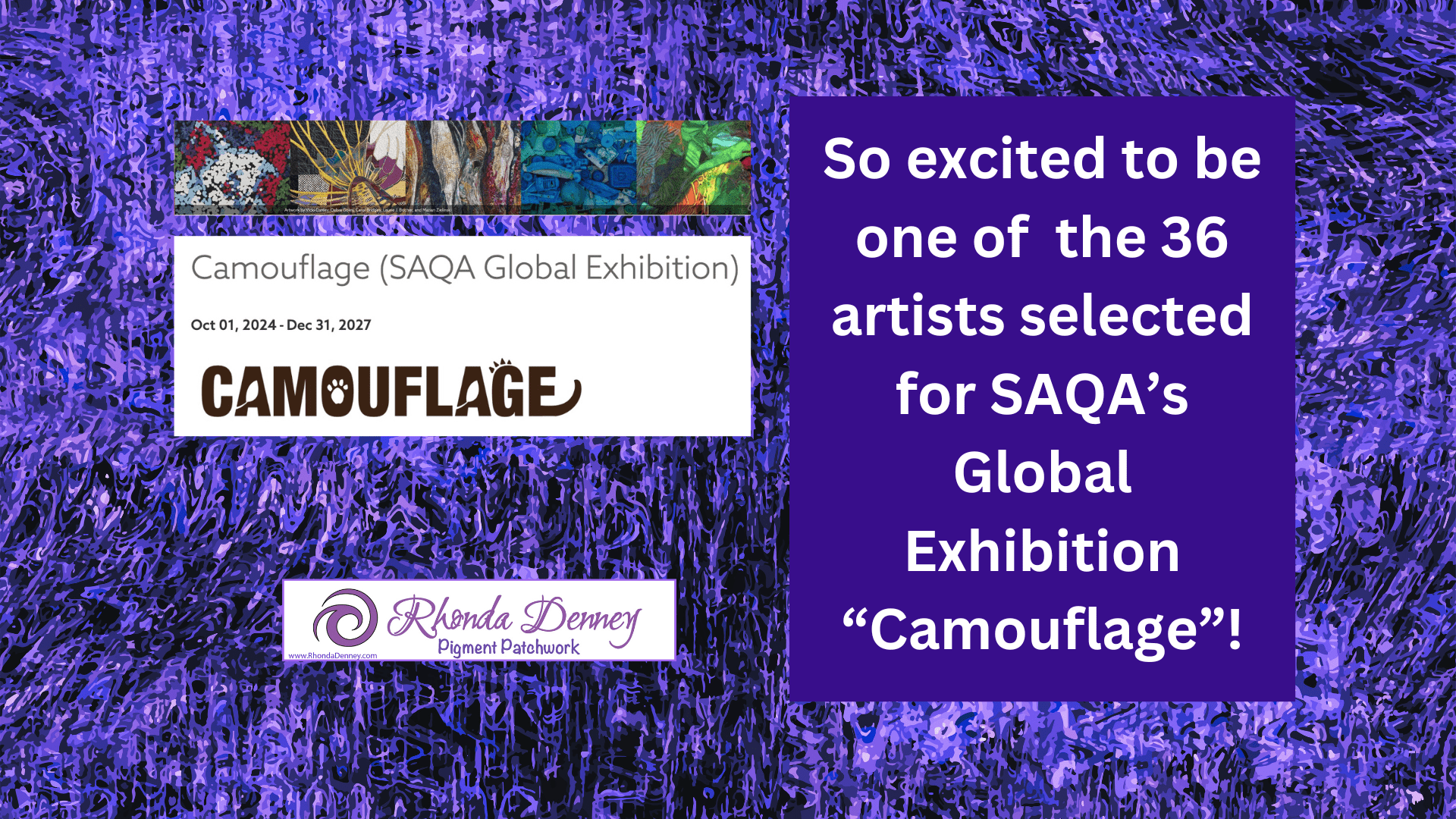 Read more about the article My piece is selected for SAQA’s Global Exhibition “Camouflage”!